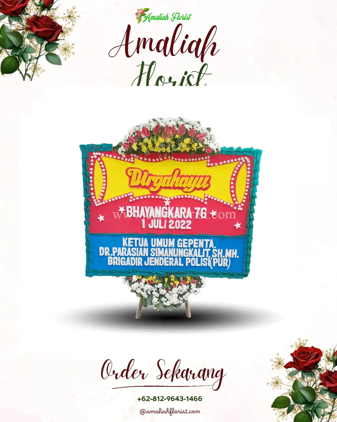 Papan Bunga HUT Ulang Tahun Kayan Hulu